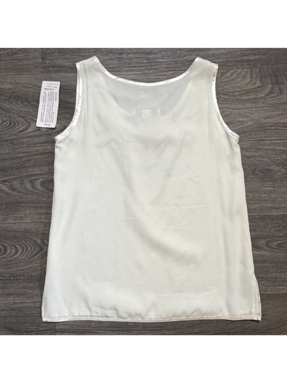 NEW Scala Sleeveless Tank Top Large Lined White Made in USA Layering Neutral VTG - Picture 12 of 14